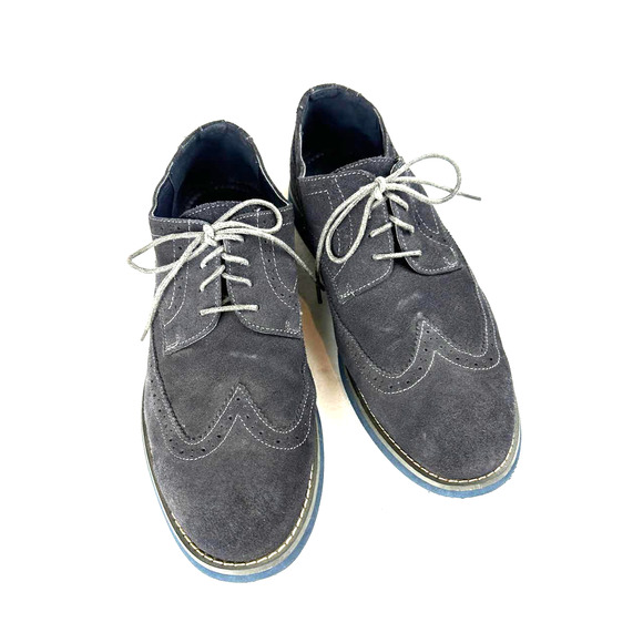 Josef Abboud Gray Grey Suede Oxford Shoe Size 12 - Picture 3 of 9